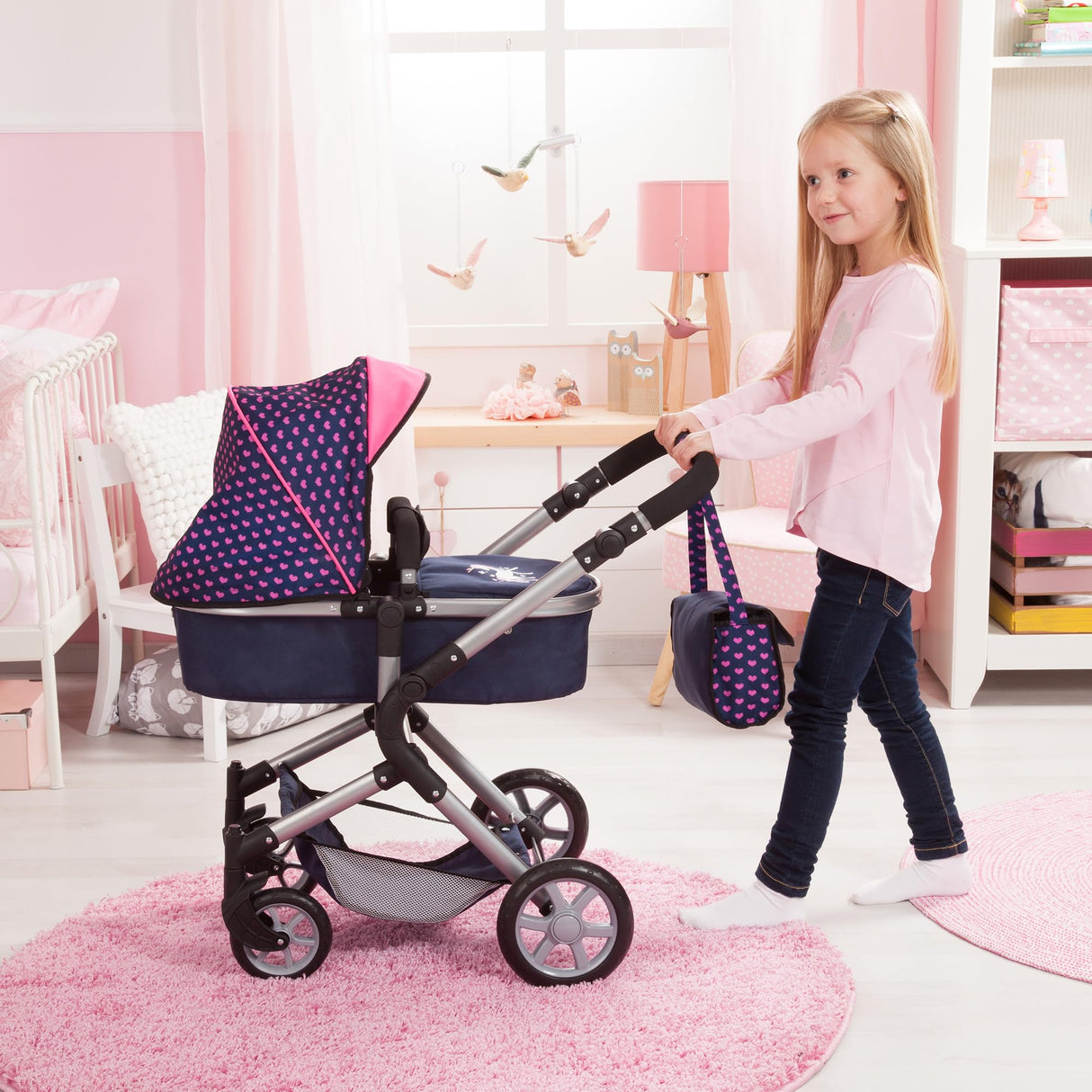 Bayer Design-18154AA Cochecito para Muñecas, color, 82 x 38,5 x 79 cm (18154AA)