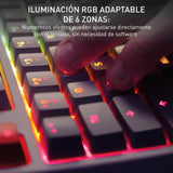 CHERRY XTRFY K4V2 TKL, Teclado Gaming con Cable sin Bloque Numérico, Disposición UK (QWERTY), Iluminación RGB Personalizable, Switches Mecánicos MX2A RED, Retro