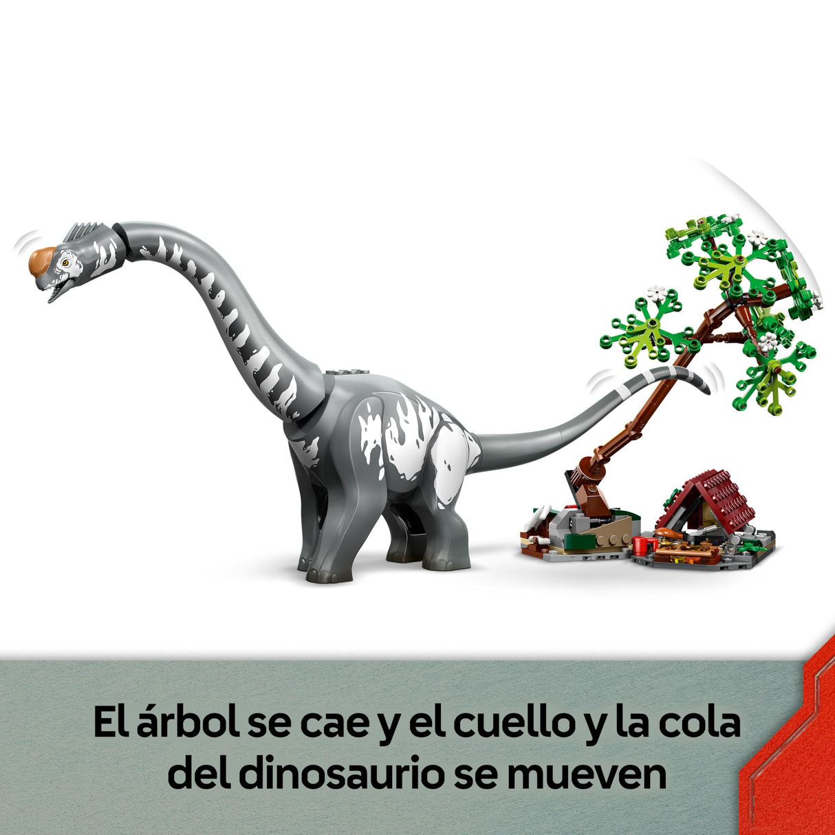 LEGO Jurassic World Misión de Seguimiento: Raptor y Titanosaurus - Dinosaurios de Juguete con 3 Minifiguras, Coche Todoterreno, Dron y Moto - Regalo para Niños y Niñas de 7+ Años 76973