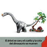LEGO Jurassic World Misión de Seguimiento: Raptor y Titanosaurus - Dinosaurios de Juguete con 3 Minifiguras, Coche Todoterreno, Dron y Moto - Regalo para Niños y Niñas de 7+ Años 76973