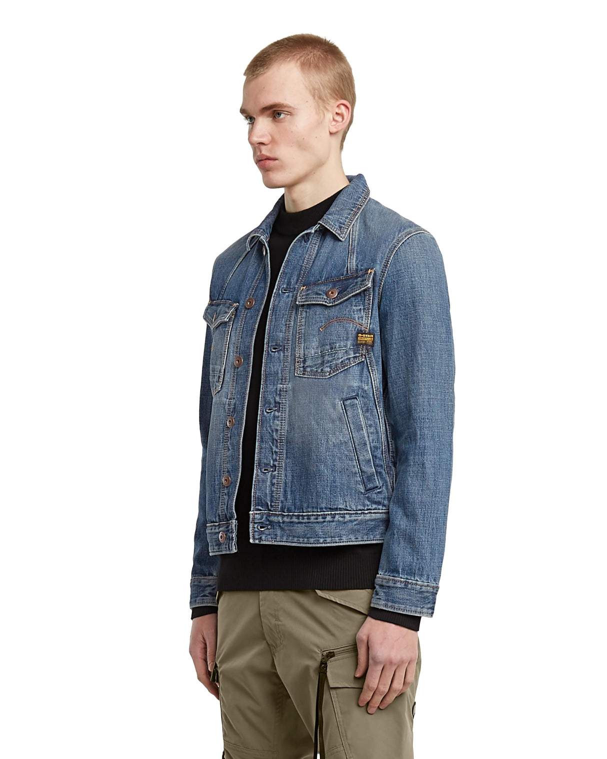 G-STAR A- Line Slim Jacket Chaqueta, Multicolor (Faded Typhoon D26919-D776-H465), S Hombres