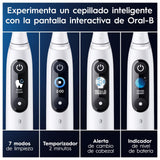 Oral-B iO 9 Cepillo de Dientes Eléctrico con Mango Recargable, 3 Cabezales y Estuche de Viaje con Cargador, Diseñado por Braun, Regalos Originales para Mujer y Hombre - Blanco