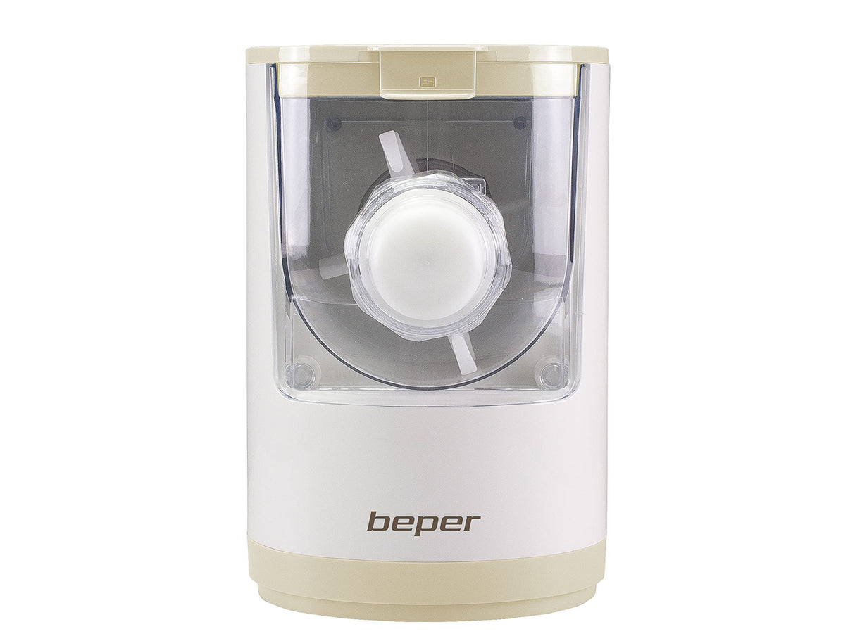 BEPER P102SBA500 Máquina Automática para Pasta Fresca, Pasta maker,200W, 320 g de Harina, 8 Trefiladores diferentes formatos, Pantalla para el funcionamiento, Incluye Medidor y Espátula