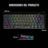 Corsair K70 PRO MINI WIRELESS RGB 60% Teclado Mecánico para Juegos - Interruptores CHERRY MX RED Intercambiables - PBT Double-Shot - Compatible con iCUE - PC, Mac, PS5, PS4, Xbox - QWERTY ES - Negro