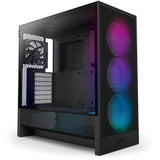 NZXT H5 Flow RGB - Caja compacta ATX Mid-Tower para PC Gaming - Alto Flujo de Aire - Ventilador F360 RGB Core (CV) Incluido - Soporte de radiador Frontal de 360mm y Superior de 240mm - Negro