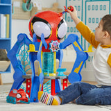 SPIDEY AND HIS AMAZING FRIENDS Marvel Aracnocuartel de los Web-Spinners - Set de Juego Infantil con Figura de Spidey, vehículo y Accesorios