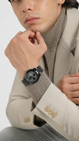 Calvin Klein Reloj Analógico de Cuarzo Multifunción para Hombre Colección Ambition con Correa de Acero Inoxidable Negra - 25200209