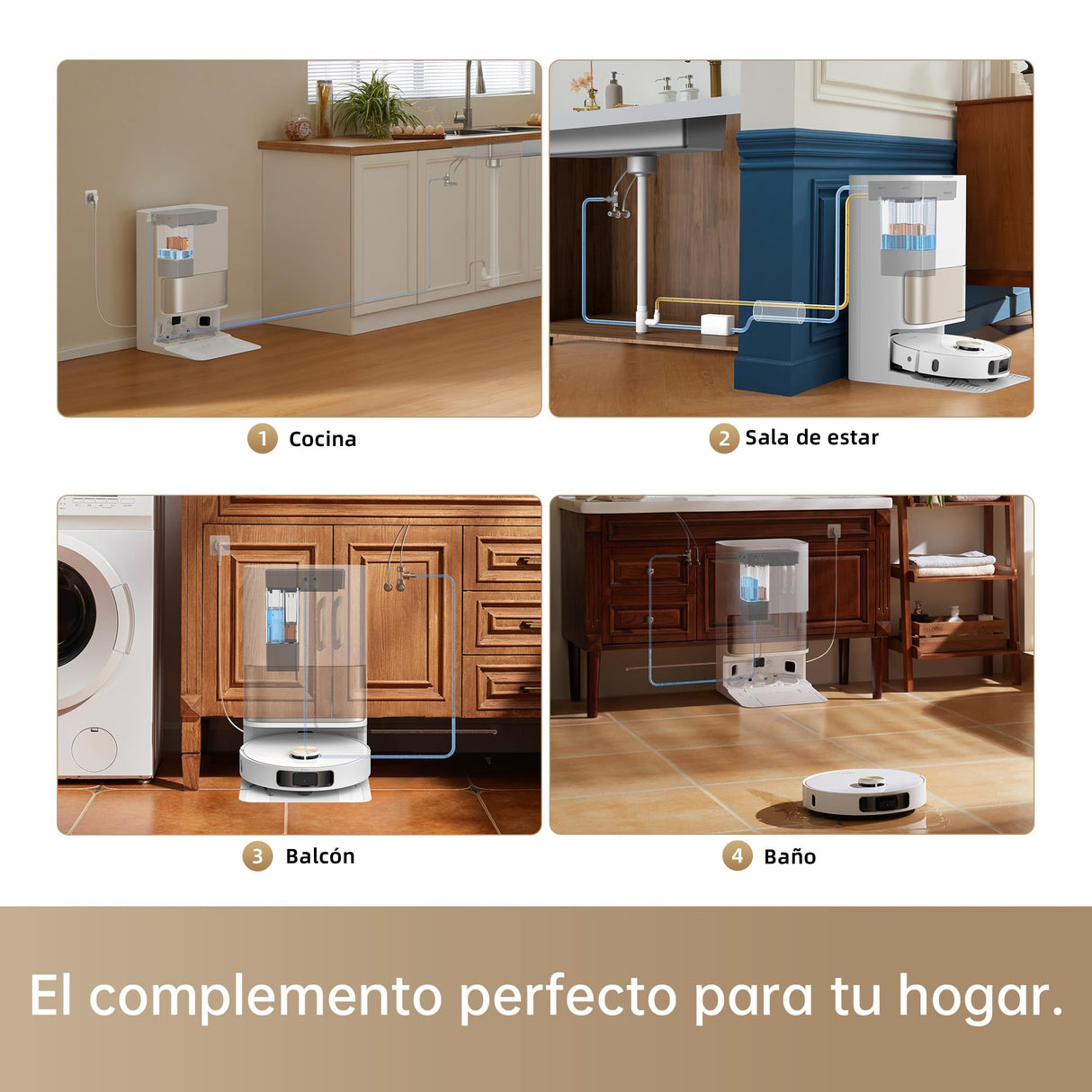 Dreame Kit de conexión de agua de llenado y vaciado automático para X40 Ultra Complete/L10s Pro Ultra para una limpieza sin esfuerzo, Original Dreame