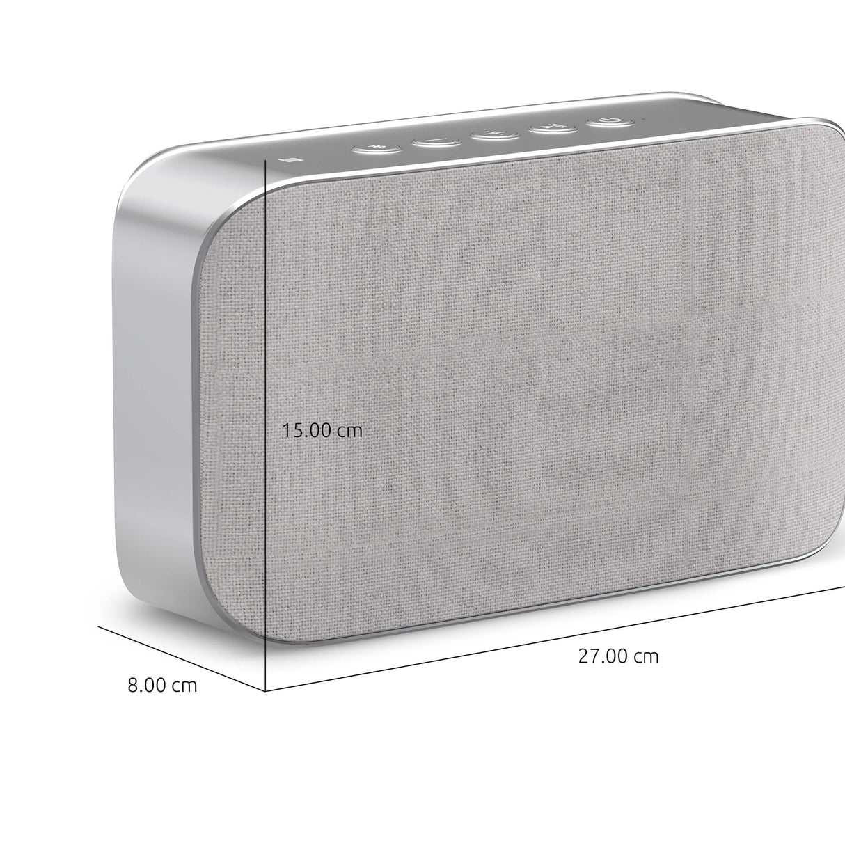 TechniSat Blupeaker TWS XL - Altavoz Bluetooth portátil (con estéreo True inalámbrico, Manos Libres, Bluetooth, 2 Altavoces estéreo de 15 W, batería, Entrada Auxiliar), Color Gris
