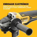 DEWALT Amoladora angular sin escobillas de 125 mm con interruptor tipo paleta de 18V XR - Solo herramienta en TSTAK, DCG406NT-XJ