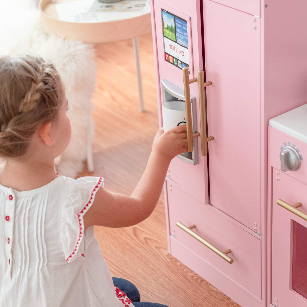 Rosa Cocina de Juguete de Madera de Teamson Kids Horno Niños TD-12302P