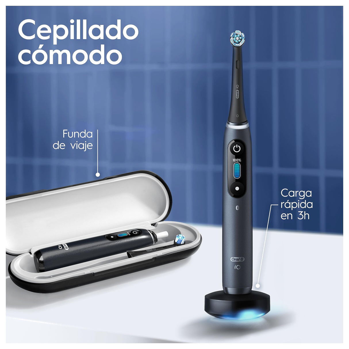 Oral-B iO Series 9 - Cepillo de dientes, eléctrico, recargable, con 1 mango, inteligencia artificial (Packaging may vary)