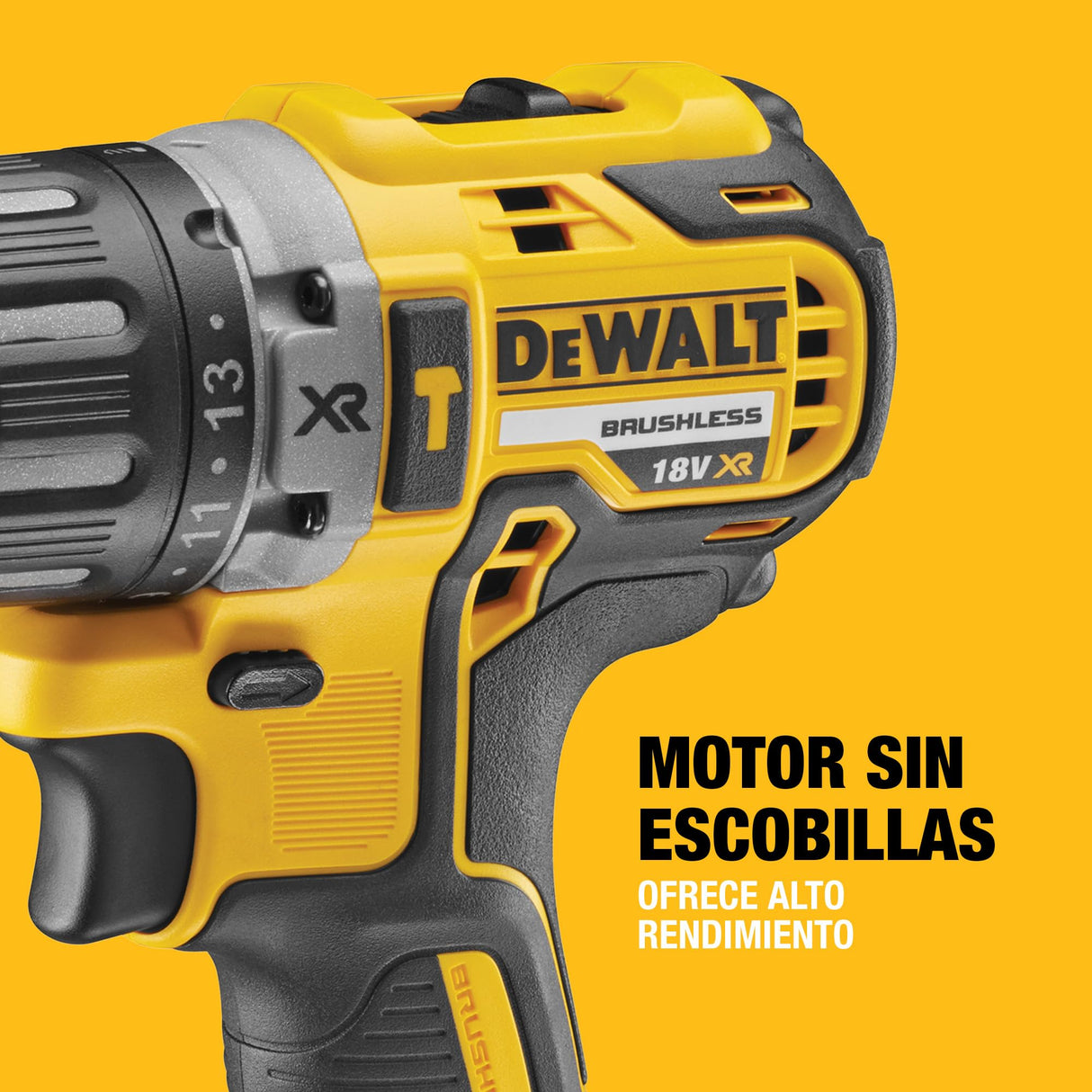 DEWALT Taladro Percutor Sin Escobillas 18V XR, 2 Baterías Li-Ion 5Ah, DCD796P2-QW