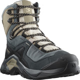 Salomon Quest Element Gore-Tex Botas de Senderismo de Piel para Mujer, Impermeable, Agarre Máximo, Zapatos Trekking, Ebony, 37 1/3