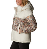 Columbia Pike Lake 2 Hooded Insulated Jacket, Chaqueta Acolchada Con Capucha para Mujer, Chalk/Warm Copper Terrain Print, Talla L