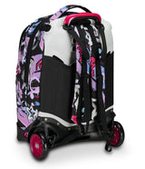Seven - Mochila escolar Jack de 2 ruedas, color negro fucsia, Mark On Girl, 3 en 1, triple uso, mochila con carro desenganchable, bolsillo para botella y sistema cruzado, mochila escolar de viaje,