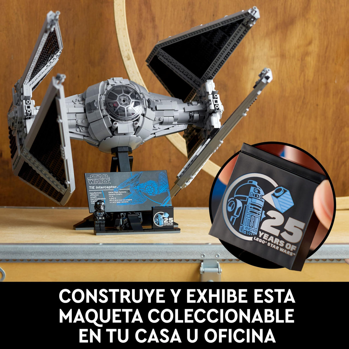 LEGO Star Wars Interceptor Tie Maqueta para Adultos de Construcción Ultimate Collector Series, Caza Estelar para Exponer y Coleccionar, Regalo para Hombres y Mujeres Fans de UCS 75382
