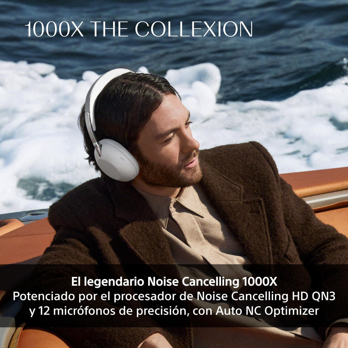 Sony 1000X The COLLEXION Auriculares de Lujo Bluetooth inalámbricos, con Noise Cancelling Premium, Sonido Hi-Res Estudio; 360 Spatial Audio; Estuche Resistente; Platino, Nuevo Modelo