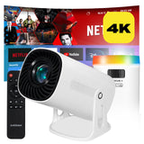 OVERMAX MULTIPIC Veer Mini Proyector 4K FullHD, Corrección Keystone, Imagen hasta 200", Wi-Fi Bluetooth, 2000 Lúmenes 120 ANSI, Proyector de Estrellas, Mando a Distancia, Android, Cine en Casa