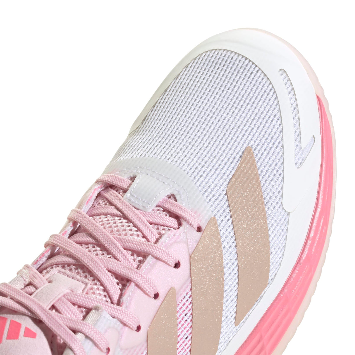 adidas Defiant Speed 2 Tennis Shoes, Zapatillas de Tenis Mujer, FTWR White/Ash Pearl/Bliss Pink, 39 1/3 EU