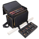 ENHANCE - Bolsa de Viaje RPG para Juegos de Mesa con Mazmorras y Dragones y Figuras, Bolsa de Transporte Acolchada con múltiples Compartimentos para Libros (4 a 8) y Bolsillo para Dados y fichas