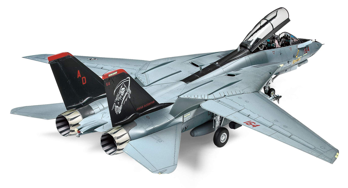 Tamiya 61118 Grumman F-14D Tomcat maqueta (Escala 1:48, plástico), Color Plateado, 11.5 x 19 x 3.13 Pulgadas (TAM61118)