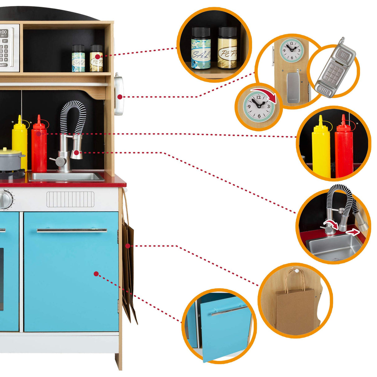 Play & Learn - Heladería con Cocinita de Madera (ColorBaby 85290)