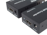 PremiumCord 4K Extensor HDMI a 100 m a Través de Cable de Conexión Cable Cat5e/Cat6, Carcasa Metálica, Estado LED, Compatible con Vídeo 4K UHD, Full HD 1080p 60Hz, HDCP, Negro