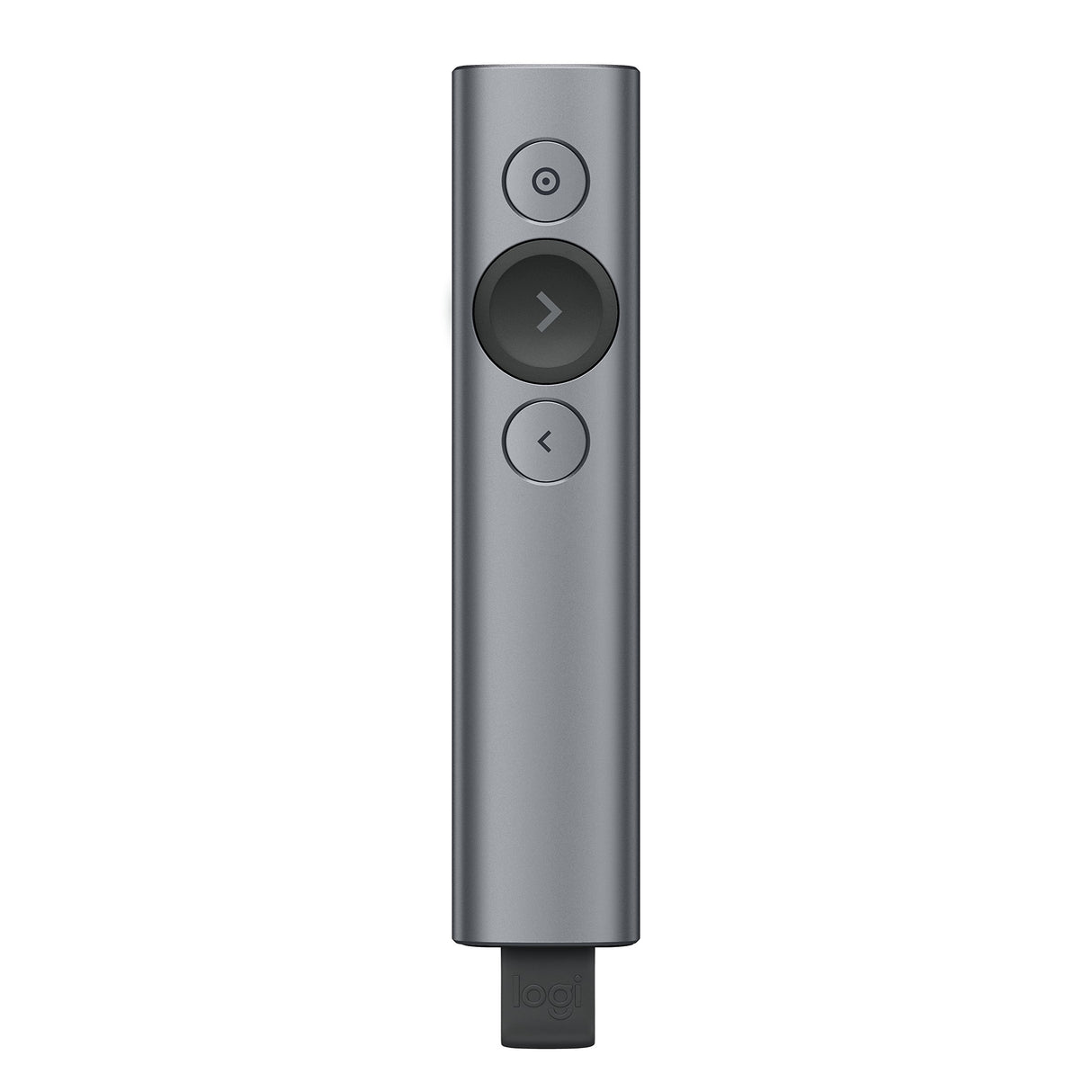 Logitech Spotlight Presentador Inalámbrico, 2.4 GHz y Bluetooth, Receptor USB, Puntero Láser Digital, Distancia de 30 Metros, Cronometro, PC, Mac, Android, iOS, Slate