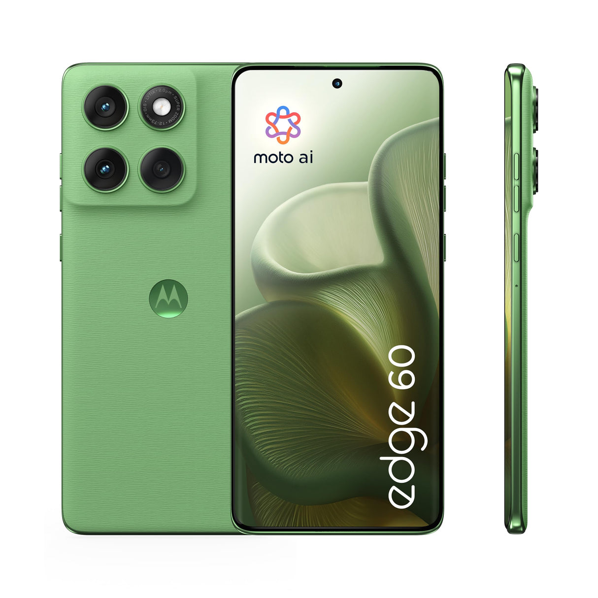 Motorola Edge 60 16GB (8GB+8GB RAM Boost)/512GB Shamrock, Pantalla Super HD de 6,67”con Cuatro Bordes curvos, Cámara Sony LYTIA™ 700C de 50MP, Moto ai, Durabilidad Militar, Batería 5200 mAh