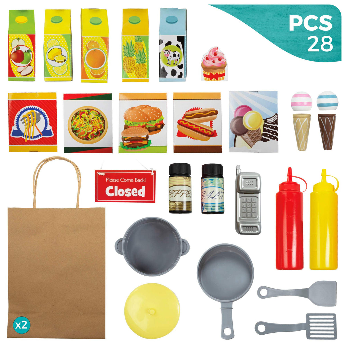 Play & Learn - Heladería con Cocinita de Madera (ColorBaby 85290)
