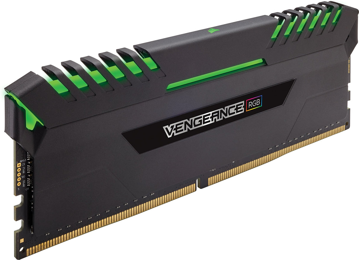 Corsair Vengeance RGB - Kit de memoria Entusiasta de 16 GB (2 x 8 GB, DDR4, 3200 MHz, C16 XMP 2.0) negro