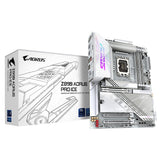 GIGABYTE Placa Base Z890 AORUS Pro Ice - Compatible con procesadores Intel Core Ultra (Serie 2), 16+1+2 Fases VRM, hasta 9500MHz DDR5 (OC), 1xPCIe 5.0 + 4xPCIe 4.0, Wi-Fi 7, LAN 5GbE, Thunderbolt 4