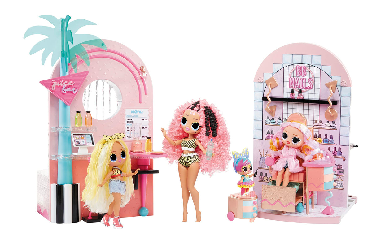 L.O.L. Surprise! LOL Surprise Shine On Salon & SPA - con más de 65 sorpresas - con Luces y Agua - Incluye una Cascada Real, un Espejo Iluminado y un Juego Completo de 360° - Edad: 4+ años