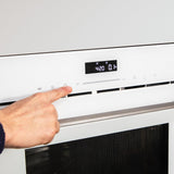 Cecotec Microondas Integrable 60cm Bolero Hexa MW703800 Glass White. 1450W, 34L de Capacidad, Función microondas, Modo Grill, Defrost, Auto Menú, Speed cooking, Electronic Timer