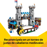 LEGO Creator 3 en 1 Castillo Medieval de los Caballeros del Corcel de Juguete - Transformable en Torneo de Justas o Aldea - 6 Minifiguras y Caballos - Regalo para Niños y Niñas de 9+ Años - 31168