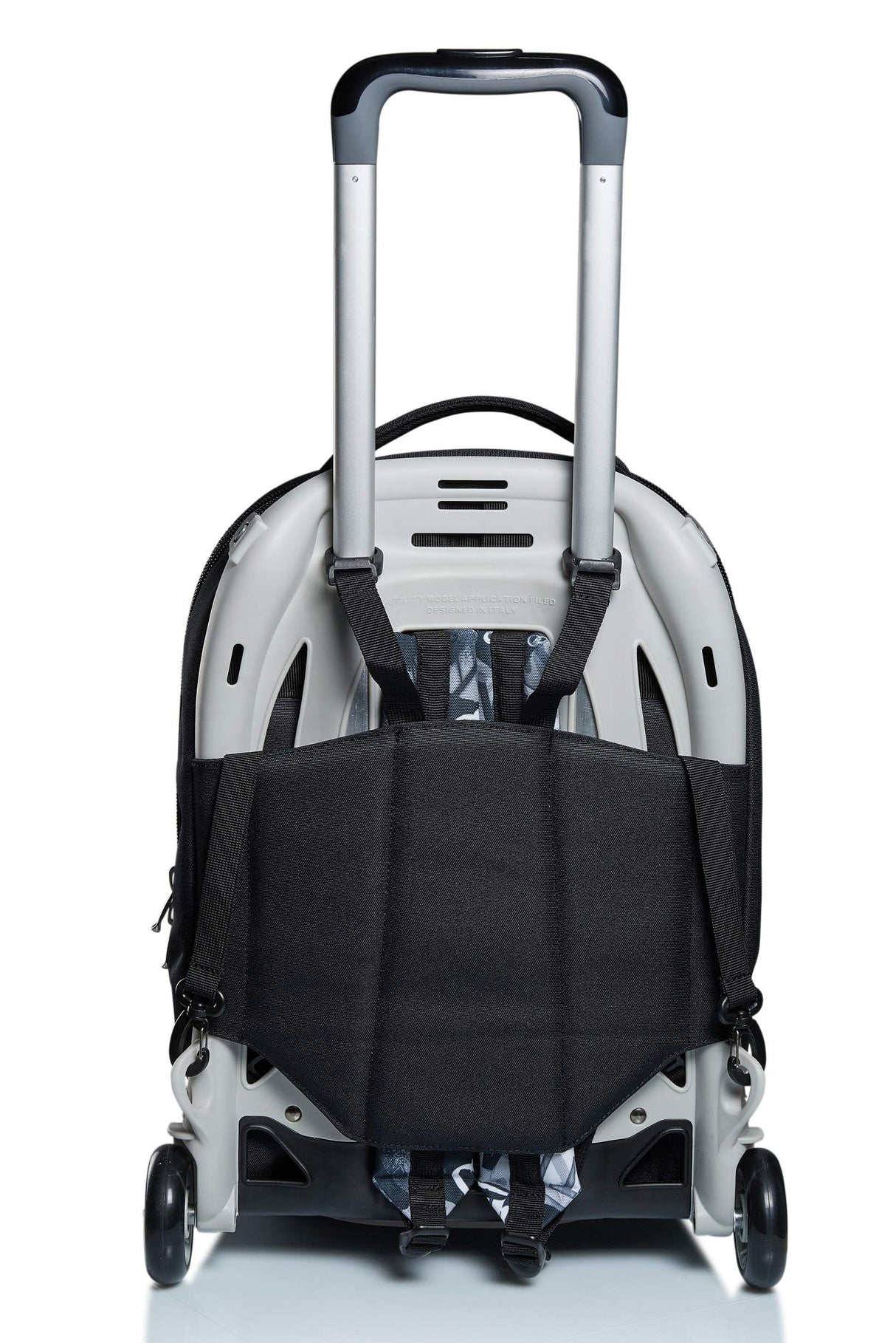 Seven Mochila Escolar Desmontable + Carro, Trolley Escolar NEW TECH KEEP FLAG, Negro - Mochila 3 en 1, Crossover System - Bolso Escolar Niños y Adolescentes - Bolsillo Frontal