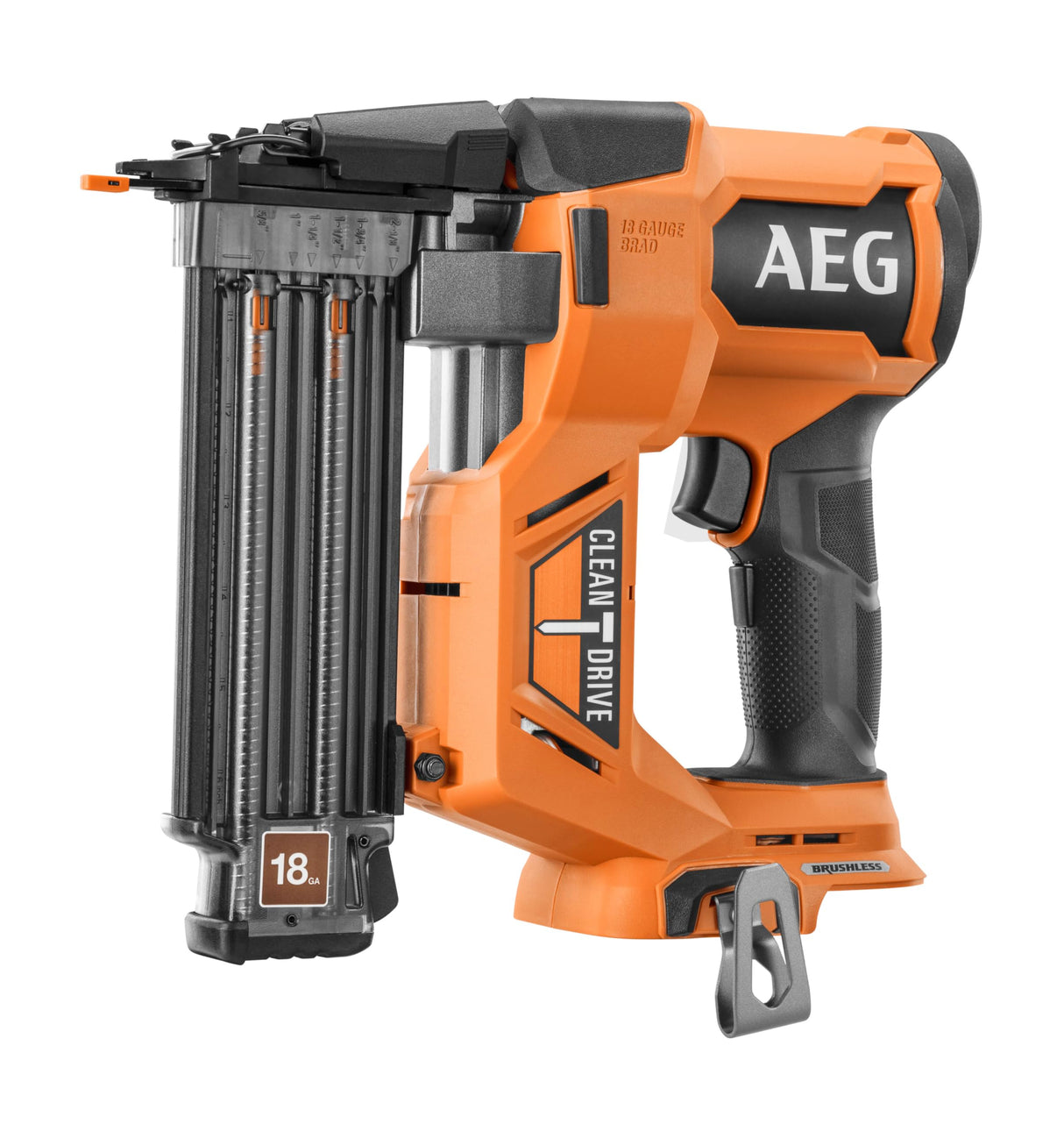 AEG B18BN18-0 - Clavadora de acabado inalámbrico sin escobillas [PRO18V] 18 Ga, modo ráfaga o secuencial, 2,4 kg, longitud de clavos de 16 a 55 mm, se entrega en caja (sin batería)