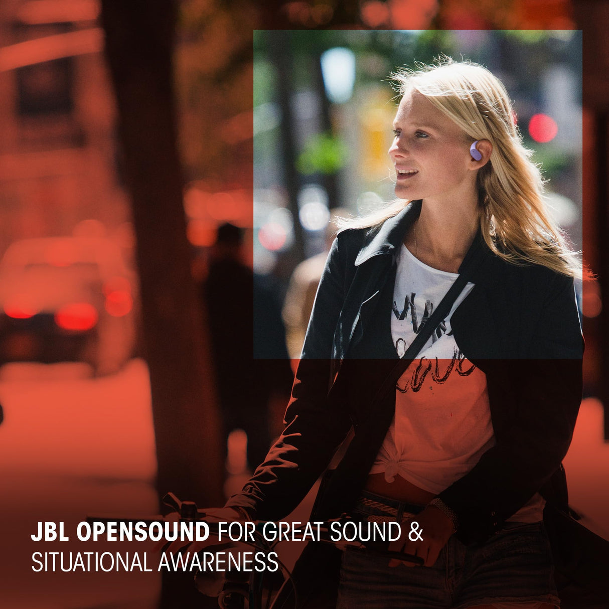 JBL Sense Lite Auriculares inalámbricos Abiertos True Wireless, diseño de Gancho para Oreja, conducción aérea, OpenSound, 32 h de autonomía, Resistencia al Agua/Polvo IP54, Headphones, Blue