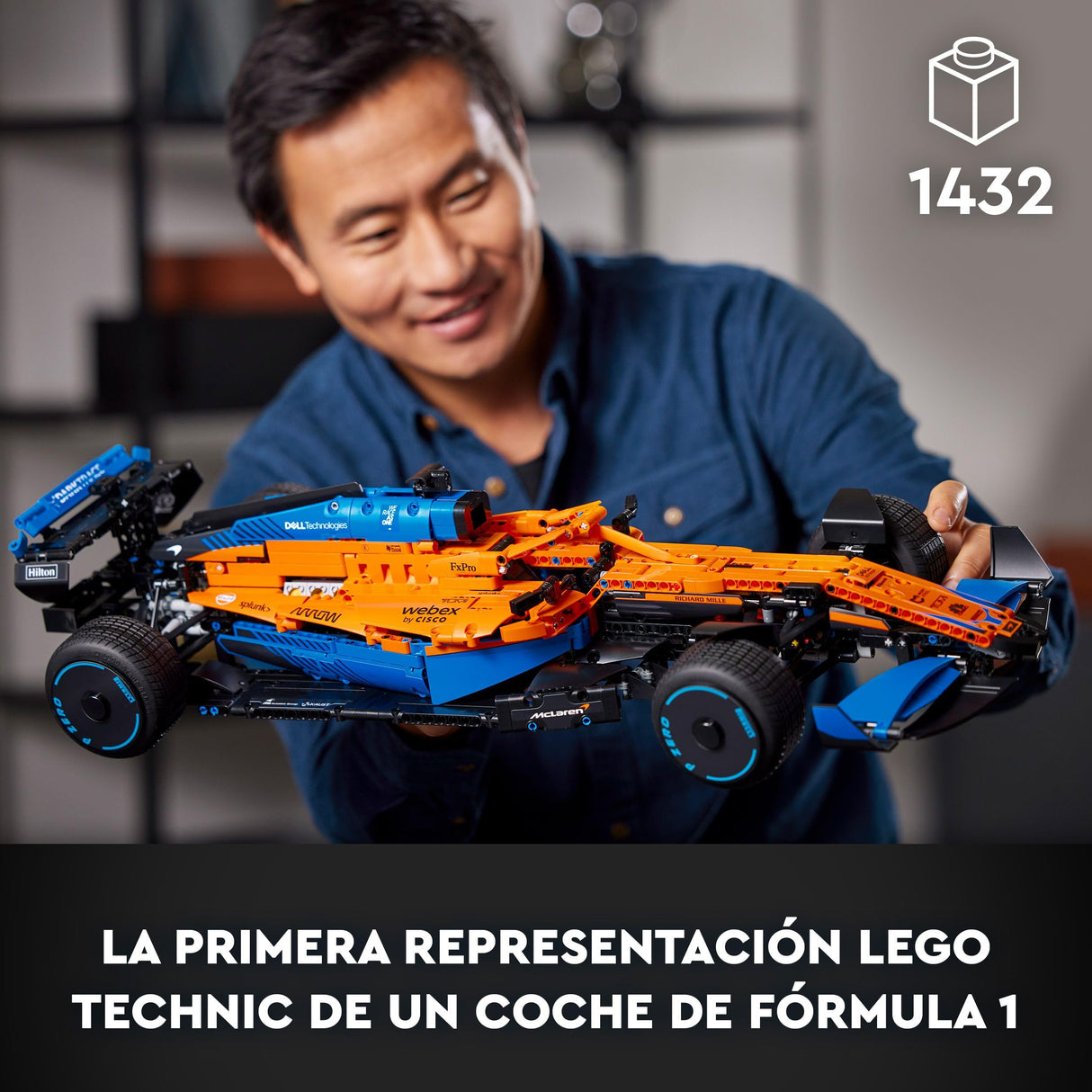 LEGO 42141 Technic Coche de Carreras McLaren Formula 1, Maqueta de Construcción para Adultos, Deportes de Motor, Replica Deportivo F1 Coleccionable, Regalo para Hombres y Mujeres