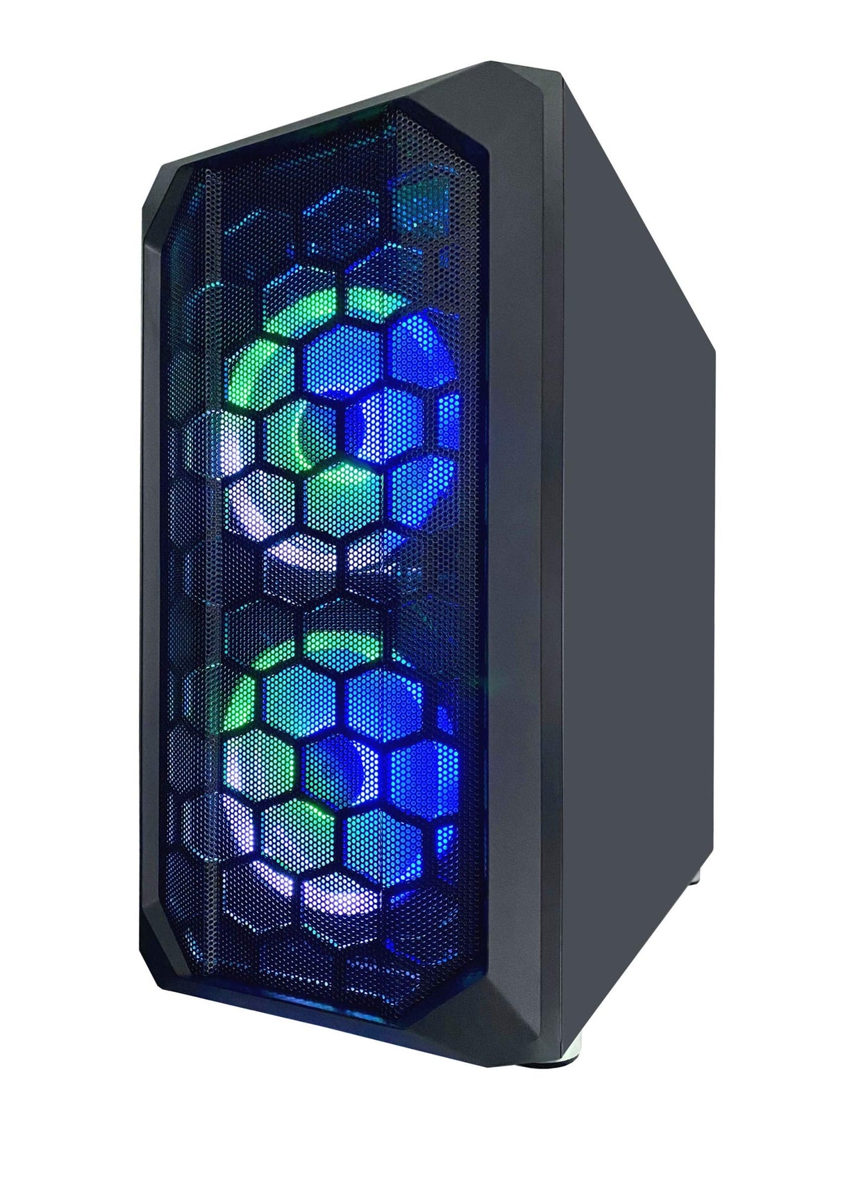 Apevia Prodigy-BK Micro-ATX - Carcasa para Juegos con 1 Panel de Vidrio Templado, Puertos USB 3.0/USB 2.0/Audio, 3 Ventiladores RGB, Marco Negro
