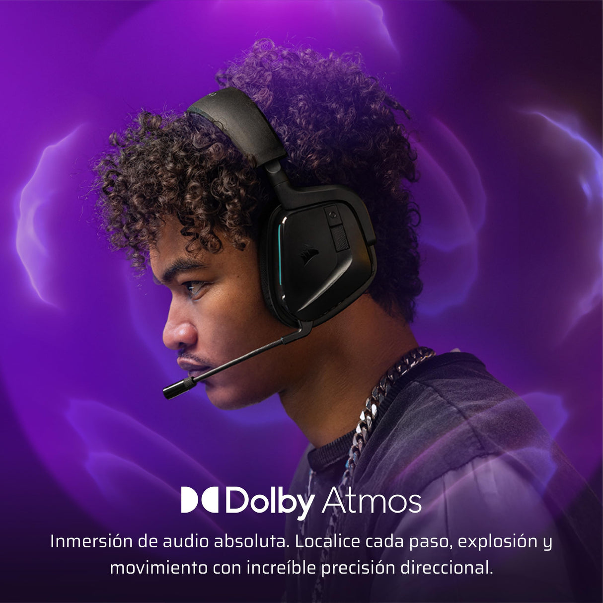 CORSAIR VOID v2 Auriculares Inalámbricos para Juegos con Bluetooth para PC, PS5, PS4, Switch y Móvil – Dolby Atmos, Batería de 70 Horas, Inalámbrica de Doble Banda, Carga Rápida – Carbono
