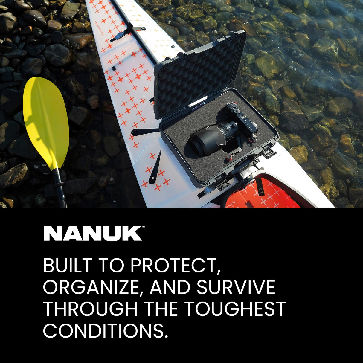 Nanuk 910 - Carcasa rígida Impermeable con Inserto de Espuma, Color Negro