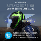 Interphone Sport HD Intercomunicador Casco Moto Individual, para hasta 4 usuarios a 1 km de Distancia, intercomunicador con Bluetooth para GPS y Llamadas, Accesorios Moto con 15 h de autonomía, IP67