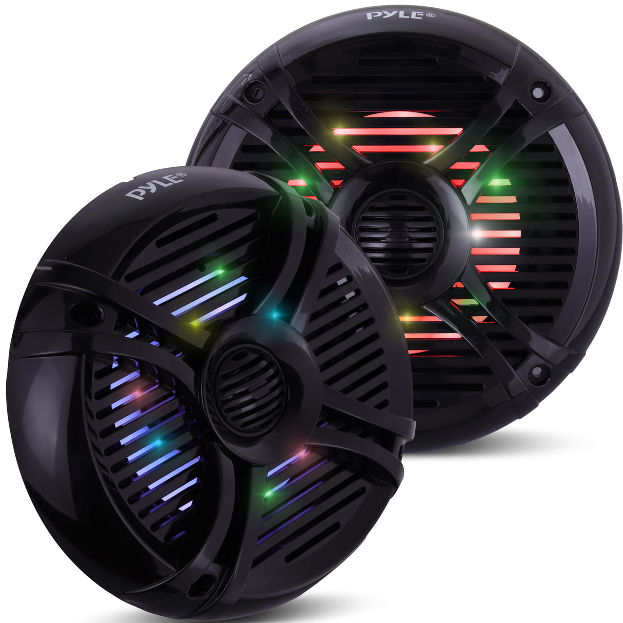 Pyle par de Altavoces Marinos de 6.5”, 250V, Sonido Estereo, Duales, Exteriores, Resistentes al Agua y a la Intemperie