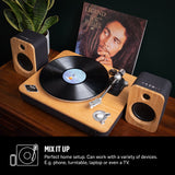 House of Marley Get Together Duo Altavoces de Estantería - Altavoces Activos Bluetooth con Entrada AUX, Compatibles con Tocadiscos y Vinilo, Alta Definición, Diseño Sostenible