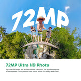 AKASO 360 Cámara de acción 360 con 128GB microSDXC U3 Tarjeta de Memoria, Sensor de 1/2", 5.7K 360, Fotos 72MP, Pantalla táctil de 2.29", Cámara Deportiva 360, Estabilización, para Deportes