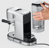 SEVERIN Máquina de café espresso Newspresa, máquina de portafiltro, bomba ULKA con 20 bares, boquilla espumadora de leche, depósito de agua de 1 L, para una o dos tazas, acero inox 1.350 W, KA 5997