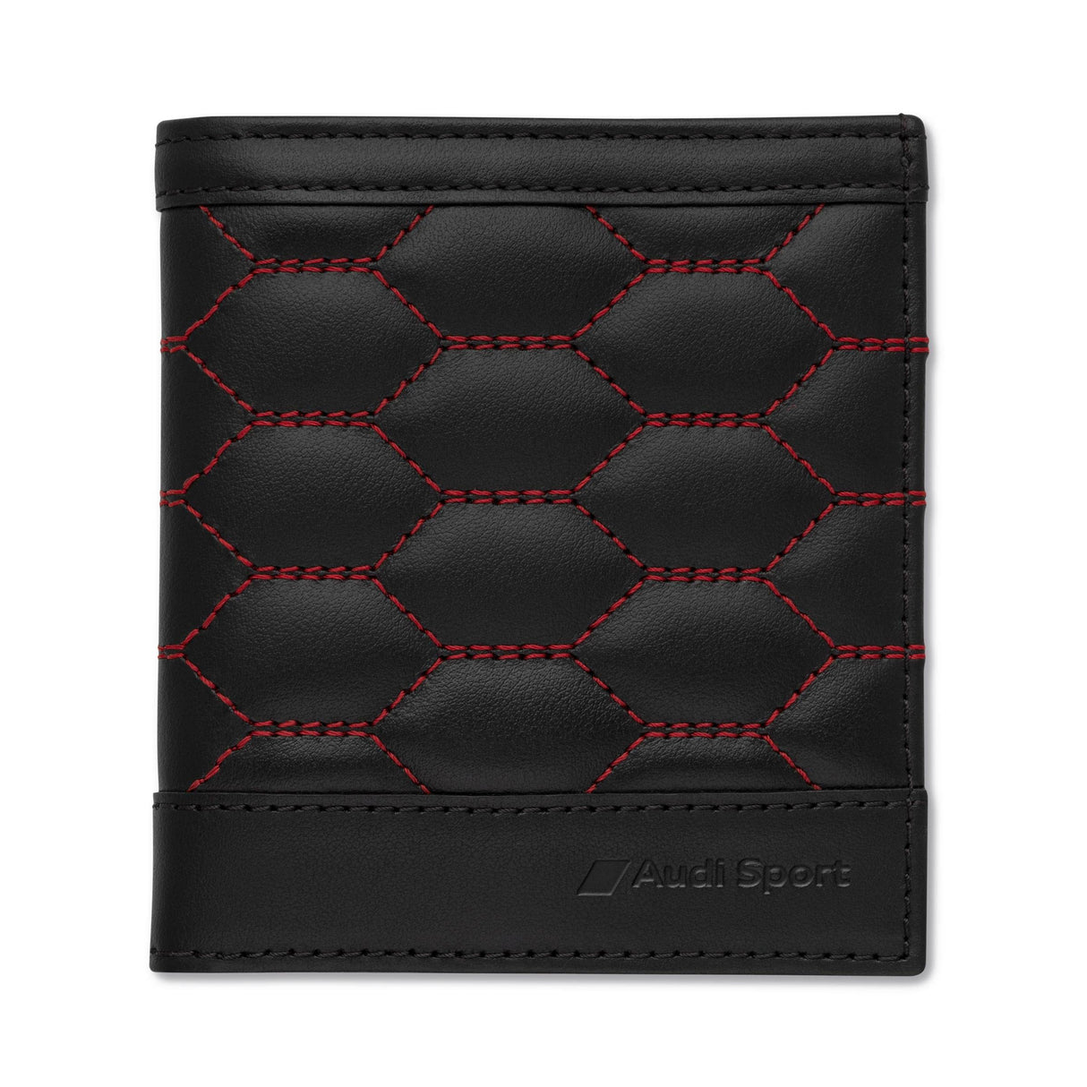 Audi collection 3152201300, Cartera de Piel para Hombre, protección RFID, Color Negro/Rojo Unisex Adulto, Talla única