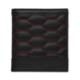 Audi collection 3152201300, Cartera de Piel para Hombre, protección RFID, Color Negro/Rojo Unisex Adulto, Talla única